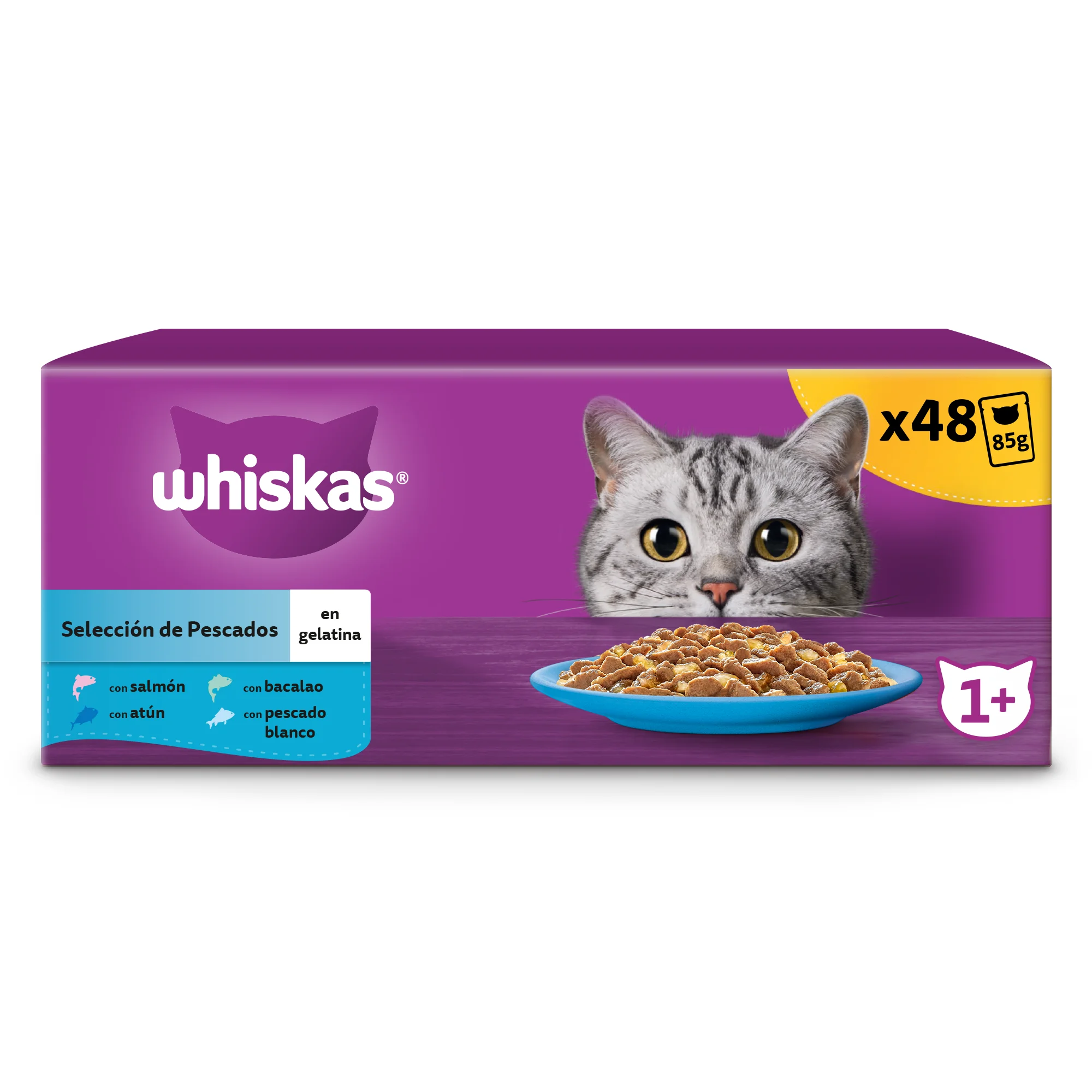 Whiskas comida húmeda para gato adulto selección medusas