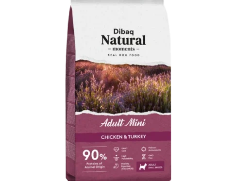 Dibaq Natural Dog, adulto mini, pollo y pavo