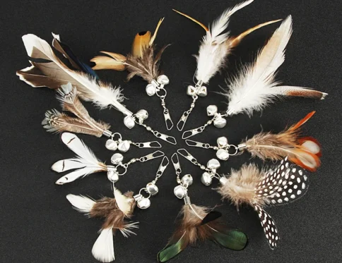 Juguete de gato de pluma corta DIY reemplazar gato Teaser Stick juguete de repuesto para mascotas