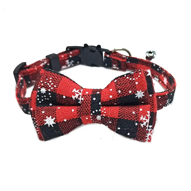 kf-S02692491fc6449e09a7ad098ca5d653aP-Pet-Breakaway-Cat-Collar-Bow-Tie-and-Bell-Cute-Plaid-Christmas-Red-Elastic-Adjustable-Dog-Collar
