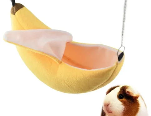 Hamaca tipo plátano para mascotas, jaula, casa, nido, hámster, cálido