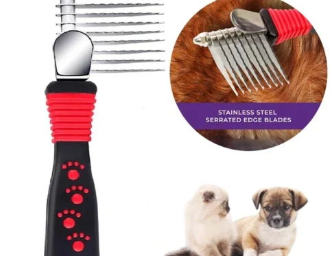 Rastrillo de pelo para mascotas, herramienta de cepillo, peine para perros y gatos