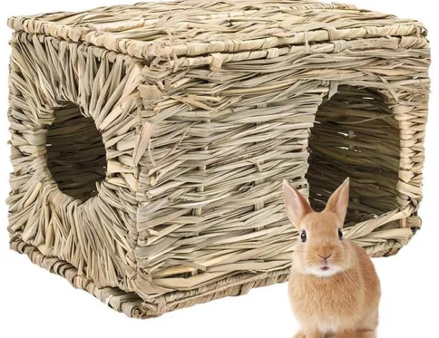 Jaulas tejidas plegables para conejos, mascotas, hámster, conejillo de indias, conejito