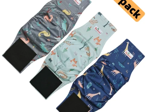 Paquete de 3 pañales lavables para perros machos