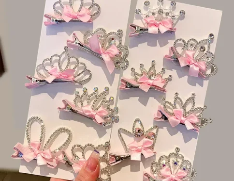 Corona de pinza para el pelo para perros, gatos y cachorros