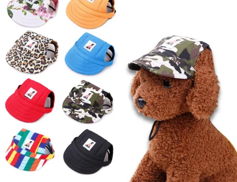 Gorro para mascotas con orificios para las orejas Gorra de béisbol ajustable