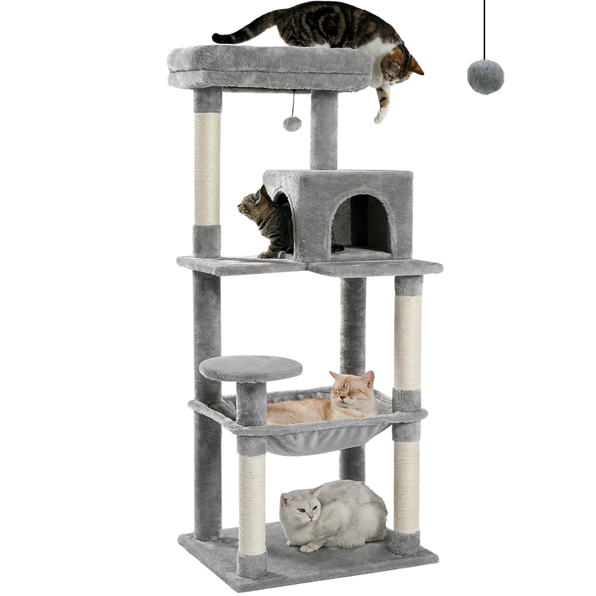 Árbol para gatos de interior Torre para gatos de 5 niveles para gatos grandes