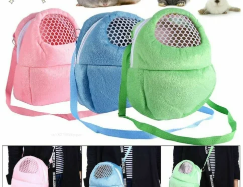 Portador de mascotas pequeño, jaula para conejos, hámster, Chinchilla, bolsas calientes de viaje