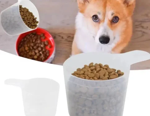 Pala para comida de mascotas, pala de alimentación transparente, comida multifuncional para perros y gatos