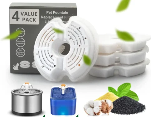 Filtros de algodón de carbón activado reemplazados para perros y gatos