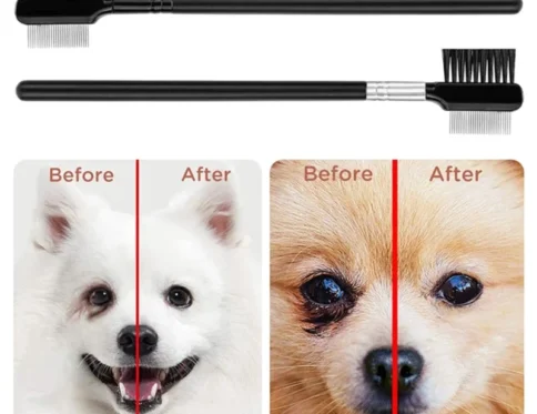 El peine de limpieza facial para mascotas elimina las lágrimas