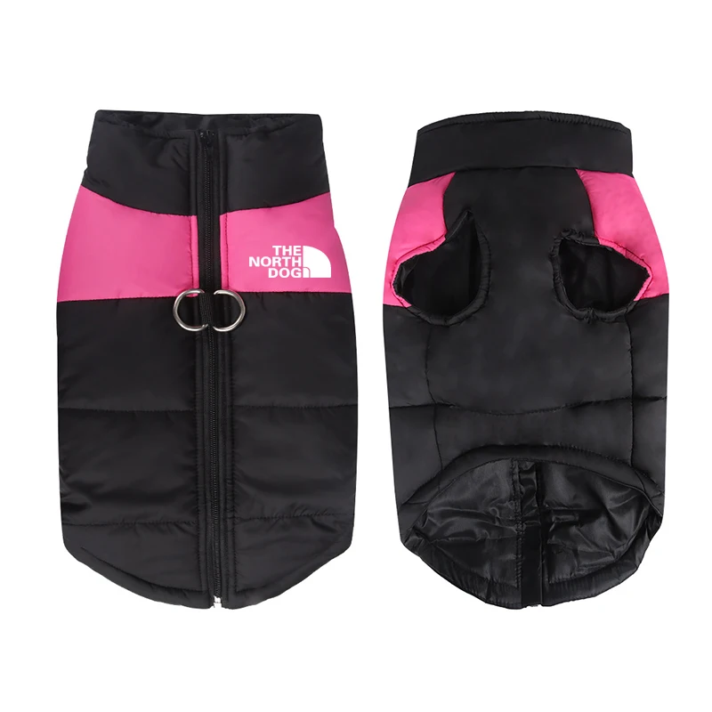 Chaqueta cálida para perro, abrigo impermeable con cremallera, acolchado