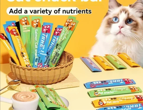 Barrita snack para gatos Líquido Gato Comida Húmeda Granos Pollo Atún Salmón sabores Gato