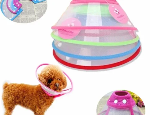 Collar de perro gato Collar de recuperación de cono de cuello Collares isabelinos