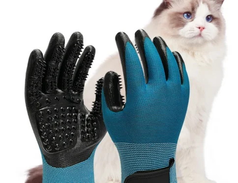 Guante de peluquería para mascotas, perros, gatos, baño de silicona