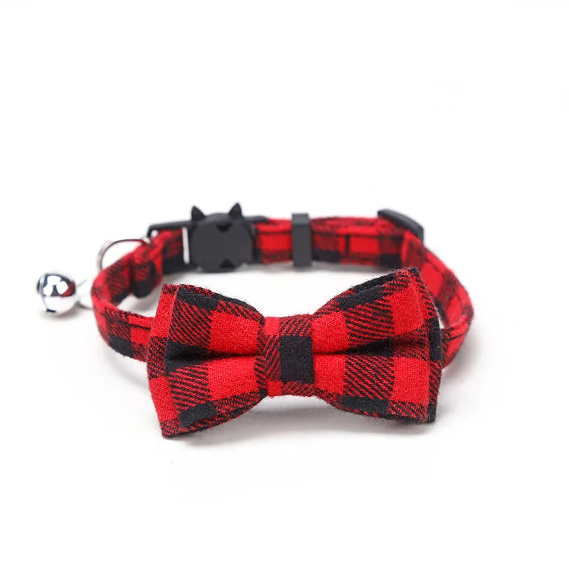 kf-S7c46970c46ce49e3b60b7b8a61ecf135x-Pet-Breakaway-Cat-Collar-Bow-Tie-and-Bell-Cute-Plaid-Christmas-Red-Elastic-Adjustable-Dog-Collar