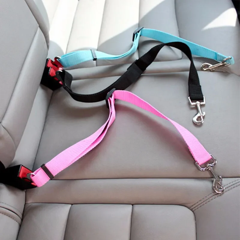 Cinturón de seguridad para coche para mascotas, asiento para mascotas, vehículo, arnés para perros, Clip de plomo