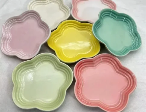 Alimentación para gatos Disco cerámico en forma de flor Gatos elevados extra anchos