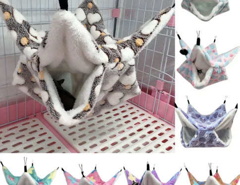 Hamaca para ratas Cama cálida de felpa doble y gruesa