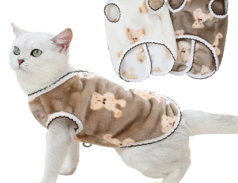 Chaleco de chaqueta para perros y gatos, ropa suave y cómoda para mascotas de invierno para perros pequeños