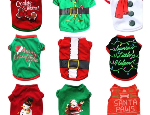 Ropa navideña para perros, ropa para perros pequeños y medianos de Año Nuevo