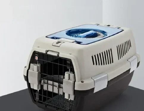 Caja de aire para mascotas, transporte aéreo, jaula para mascotas, caja de envío de plástico que viaja