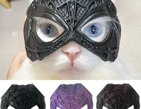 Impresión de máscara de murciélago de gato, accesorios de Halloween, disfraz de Cosplay