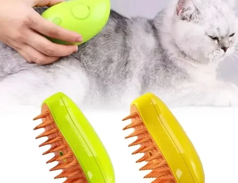 Cepillo de vapor para perros y gatos, pulverizador eléctrico para masaje, herramienta de aseo para mascotas