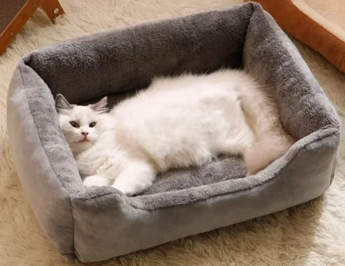 Cama para gatos, perros, cama gruesa cálida para gatos, cojines para gatitos, perro