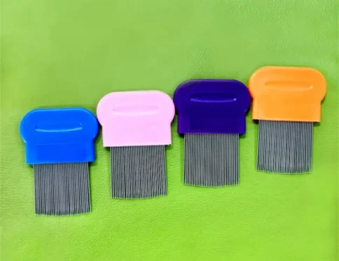 Peines limpios para mascotas, aguja larga, mariscos, pulgas, removedor de acero inoxidable, pelo de piojos