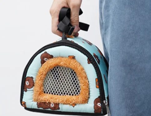 Bolsas de transporte portátiles para jaula de hámster, saco de dormir con planeador de azúcar para ardilla