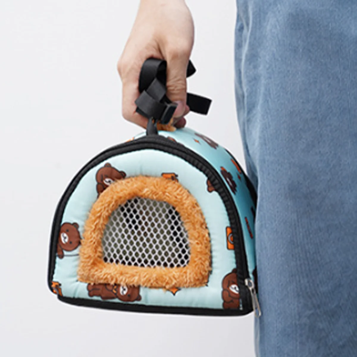Bolsas de transporte portátiles para jaula de hámster, saco de dormir con planeador de azúcar para ardilla