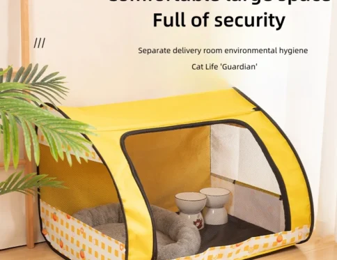 Espacio grande, tienda vallada cerrada, sala de partos para mascotas plegable