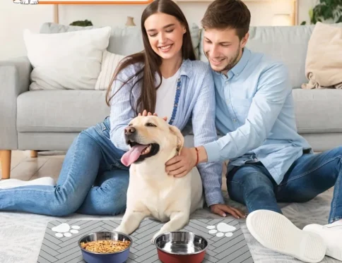 Tapete impermeable para comida para perros, mantel individual para cuenco de comida y agua