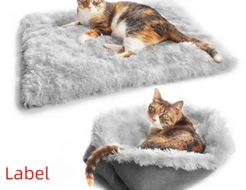 Cojín de felpa para mascotas, cama doble plegable, lavable, Universal, para todas las estaciones