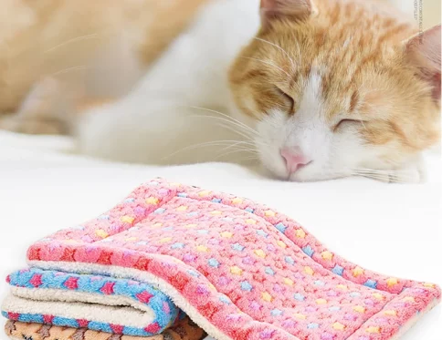 Manta de invierno para gatos y perros, cojín cálido y grueso