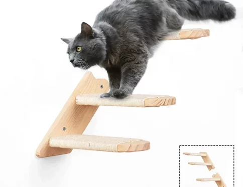 Escalera de pared para gatos, reversible y ecológica