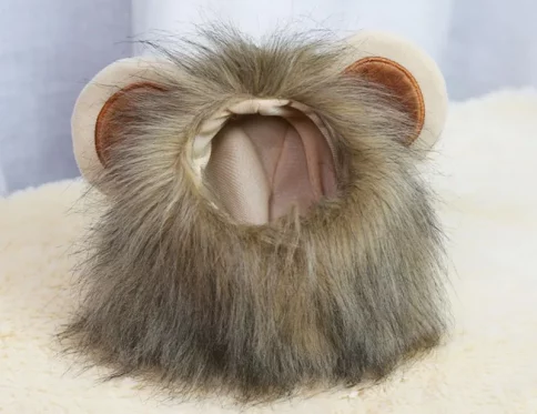Sombrero de melena de león, disfraz divertido para gatos