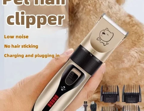 Cortadora de pelo profesional para perros, recortadora eléctrica recargable por USB para mascotas