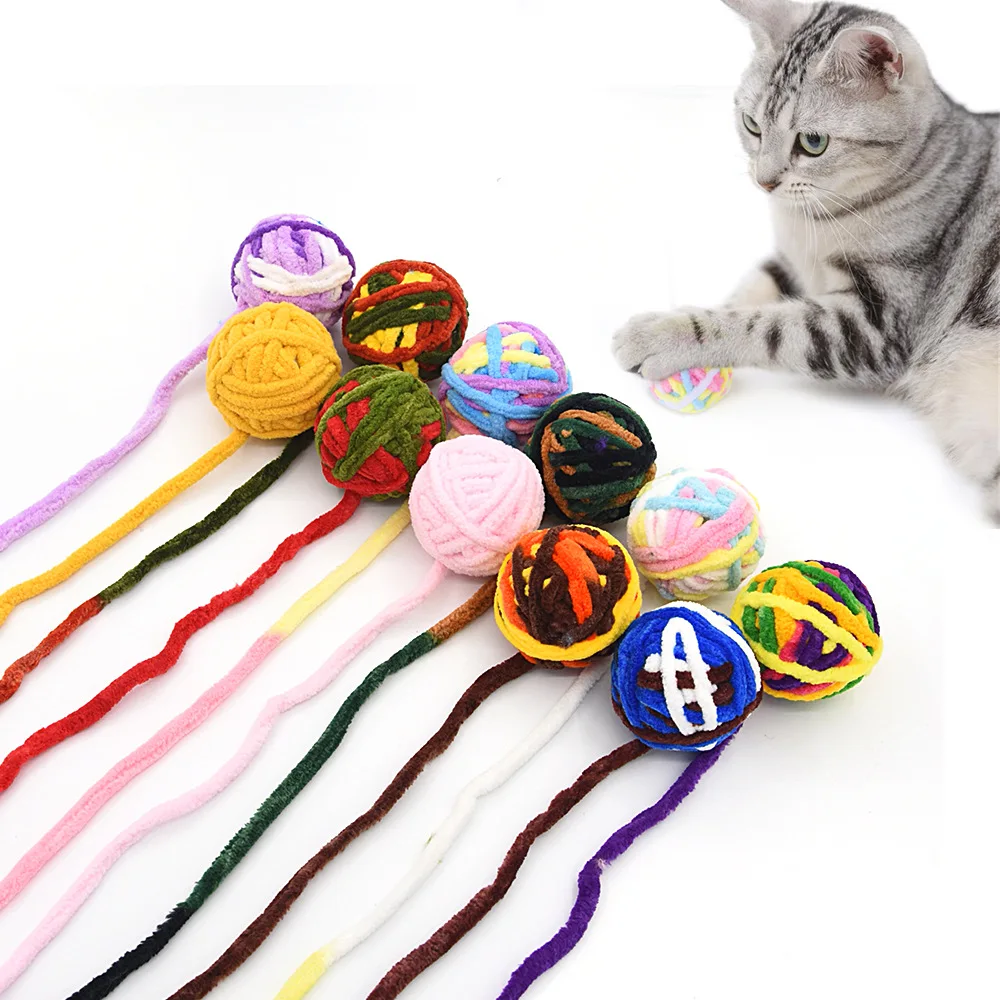 Bolas de Lana para Gatos, Juguetes para Masticar y Jugar