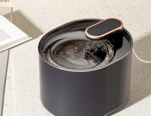 Fuente automática LED para gatos, bebedero ultra silencioso USB
